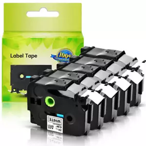1-100PCS Compatible with Brother TZ-251 TZe-251 Black on White 1'' Label Tape US - Picture 1 of 14