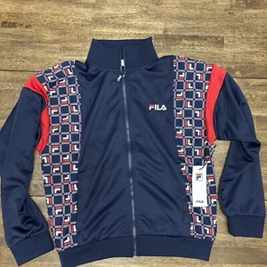 Fila Sport Gatti Track Jacket Medium Red White Blue Full Zip Colorblock NWT - Picture 1 of 7