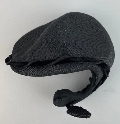 Sombrero de vestir negro corazón con cuentas vintage años 50 + ribete de terciopelo ANDREA NEW YORK O/S Foto 1 de 4