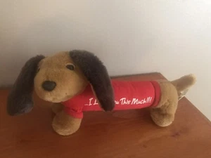 I Love You This Much Puppy Dog Stuffed Animal Plush 10" Carlton Cards ❤️ - Picture 1 of 4