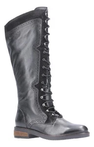 Hush Puppies Rudy Womens Black Tall Knee High Leg Zip Up Leather Boots - Picture 1 of 4