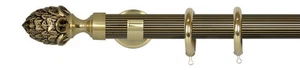 Gardinenstange Messing antik 30 mm Bellona Rohr kanneliert Classico Design - Picture 1 of 1