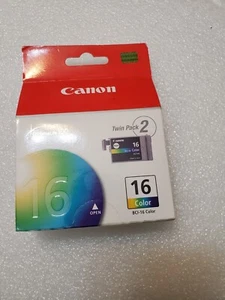 TWIN-PACK Genuine CANON 16 Color Ink Cartridge ~ NEW/SEALED!! BCI-16 - Imagen 1 de 4