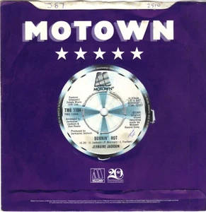 JERMAINE JACKSON - BURNIN' HOT b/w CASTLES OF SAND 7" SINGLE VGC 1980 MOTOWN - Picture 1 of 1