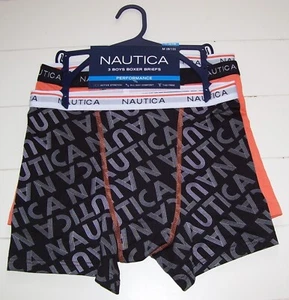 Boys Youth Nautica Performance 3 Pr Logo Solid Boxer Briefs Underwear M L - Picture 1 of 5