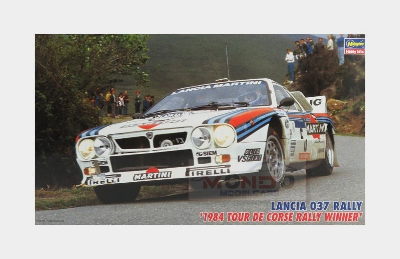 1:24 Hasegawa Lancia 037 Martini #5 Winner Rally Tour De Corse 1984 Kit HA25030 - Immagine 1 di 2