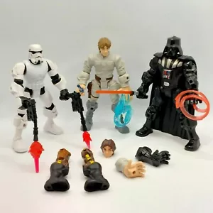 Hero Mashers - Star wars Lot of 3 Darth Vader, Luke, Storm Trooper Hasbro Disney - Foto 1 di 9