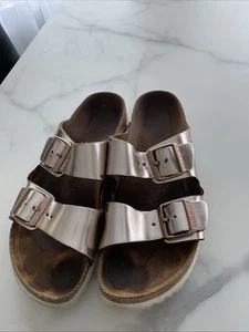 Birkenstock Arizona Damen Sandalen.Softfootbed Metallic Rose Gold.Gr.39 - Bild 1 von 13