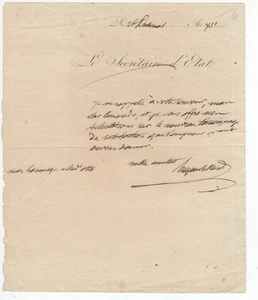 Hugues-Bernard Maret Signed Letter 1804 Autograph Napoleon's Secretary of State - Picture 1 of 1