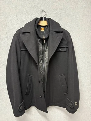 Hugo Boss mens wool pea coat thermore 50 / Medium - Image 1 of 4