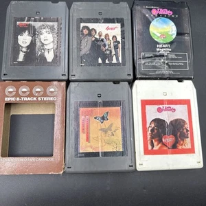 Vintage Lot Of 5 Heart 8-Track Tapes - Dreamboat Annie, Magazine, Bebe Le Strang - Picture 1 of 13