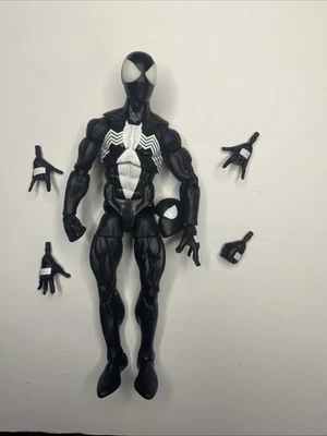 Spider-Man Marvel Legends Retro Symbiote Black Costume Complete W Custom Head - Image 1 of 4