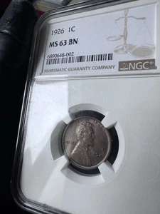 1926 Wheat Penny Ms 63 - Picture 1 of 2