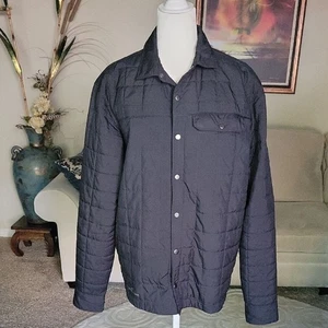 Eddie Bauer Men's Black Quilted Shirt Jacket Size L - Picture 1 of 11
