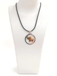 Meg Gioielli Elephant Pendant & Cord Stainless Steel & 18ct Gold 38cm 11.77g - Picture 1 of 10