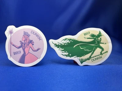 Lot of 2 Wicked for Good Dunkin Stickers Glinda Wicked Witch of the West Elphaba - Image 1 of 4