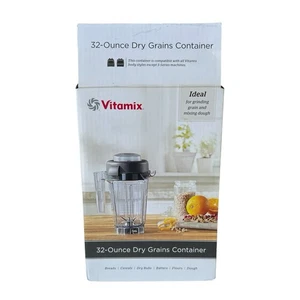 Vitamix 32oz Dry Grains Container w/ Cookbook &Tamper Genuine Brand New Open Box - Picture 1 of 11