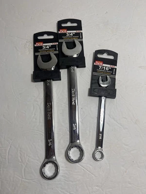 New Combination Wrench Set 3 Pc  Do It Best No.  (2) 3/4”and 7/16” Lots Of 3 - Image 1 of 4