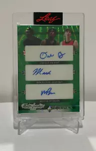 Autos #'d /7! Matas Buzelis + 2 others Tri-Graphics Autos Green #'d 6/7 RC - Picture 1 of 2
