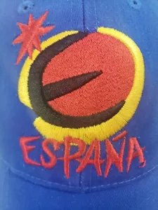 Cappello Berretto España E-Logo Senza Marchio Regolabile Ricamato Blu Rosso Giallo Righe - Foto 1 di 12