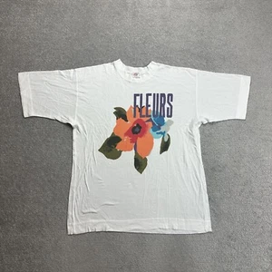 BELFE Herren Retro T-Shirt Gr. M Italien Designer Classic Floral Logo 1600 Weiß - Bild 1 von 11