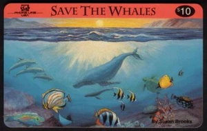 $10. Scheda telefonica Save The Whales (Orange Top) (solo Stati Uniti e Canada) - Foto 1 di 1