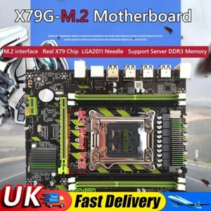 X79G Motherboard LGA 2011 SATA 3.0 PCI-E M.2 Slot for Xeon E5 Core i7 Computer U - Picture 1 of 8