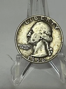 1956 P Washington Silver Quarter, Circulated Good Album Filler # RAV42 - Picture 1 of 2