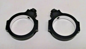 CONELY'S 55MM BILLET BLACK FORK TUBE CLAMPS FOR FAIRING TURN SIGNAL MOUNT HARLEY - Picture 1 of 8