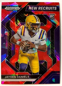 2024 Prizm Draft Picks Jayden Daniels New Recruits Red Ice Prizm RC #NR-JDS - Bild 1 von 2