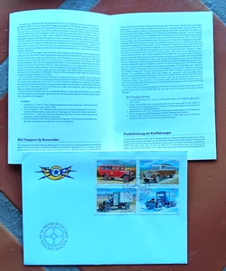 MAIL TRANSPORT BY AUTOMOBILE SET ICELAND 1994 FDC +INFO BOOKLET - Picture 1 of 1
