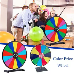 Preisrad, Glücksrad, Tischständer, Gewinnspiel Farbe Rad Lotteriespiele 30cm Neu - Bild 1 von 11