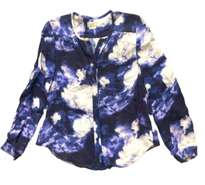 Kate Spade Shirt Womens 8 Medium Live Colorfully Oversized Boho Tie Dye Viscose - Picture 1 of 9