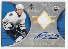 06/07 SWEET SHOT SWEET BEGINNINGS AUTOGRAPH JERSEY #123 Patrick Thoresen #22/25