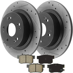 Rear Brake Rotors Brake Pads Left & Right for 2003 2004 2005 -2007 Honda Accord - Foto 1 di 4