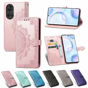 For Huawei Honor 50 70 Pro X7 8A Nova 5T Pattern Leather Wallet Flip Case Cover