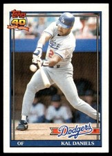 1991 Topps #245 Kal Daniels Los Angeles Dodgers