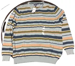 Maglione girocollo a righe da uomo Club Room $65 taglia XX grande NUOVO!!!! - Foto 1 di 1