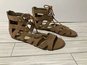 Sam Edelman Circus Womens Brown Hagen Lace Up Gladiator Sandals Zip Back Size 6 - Picture 1 of 10