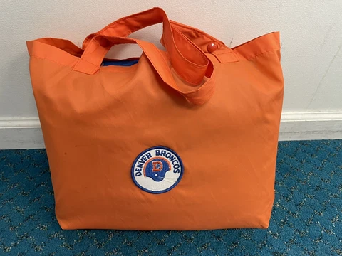 Vintage 70s 80s Denver Broncos Chalk Line NFL Stadium Blanket Cover