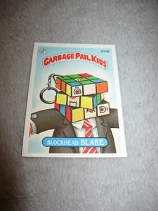 Garbage Pail Kids ~ BLAKE ~ Blockhead Blake ~ Name Sticker Topps #277b Card B - Bild 1 von 2