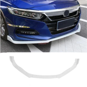 3PCS For Honda Accord 2018 ABS Gloss white Front Bumper Lip Spoiler Base Model - Picture 1 of 4