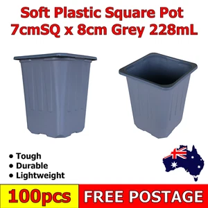 100 Psc Plastic Square Pot Succulents Garden Soft Plastic-Propagation & Seedling - Picture 1 of 7