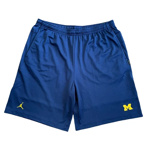 Air Jordan Michigan Wolverines On Field Blue Shorts, Size XL NWT BQ9244-419 Cover