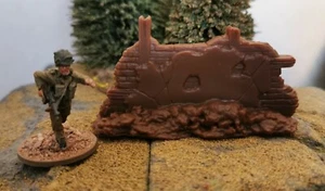 28mm WW2 Campo di Battaglia Detriti Sparsi Parete Terreno Bullone Azione Scenario Casa Rovina - Foto 1 di 2