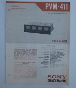 Service Manual for Sony PVM-411 Video Monitor. - Picture 1 of 1
