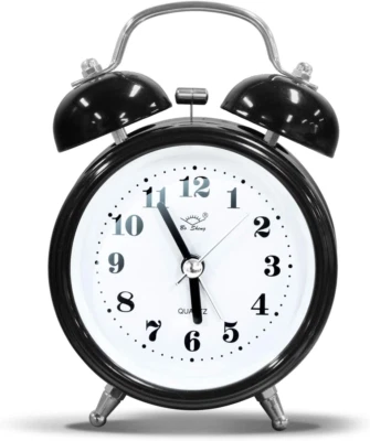 Owill Twin Bell Alarm Clock with 3D Dial Simple, Super Extra Loudest Ringing for - Image 1 of 4