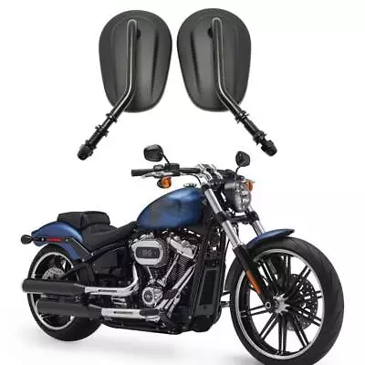 Espejos retrovisores laterales negros para motocicleta Harley Davidson Breakout FXSB FXSBSE Foto 1 de 4