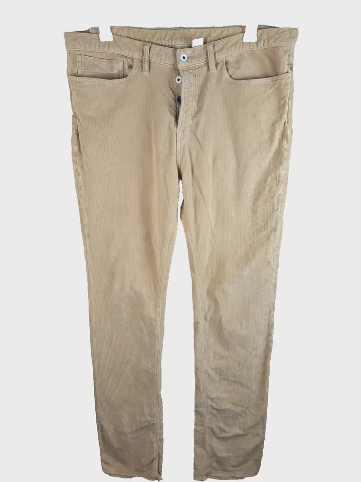 Pantalones de pana Loomstate para hombre 36 algodón orgánico pana recto bronceado grunge Foto 1 de 4