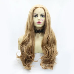 BERRY - Lace Front Dark Strawberry Blonde Light Auburn Brown Long Waves - by ... - Picture 1 of 6